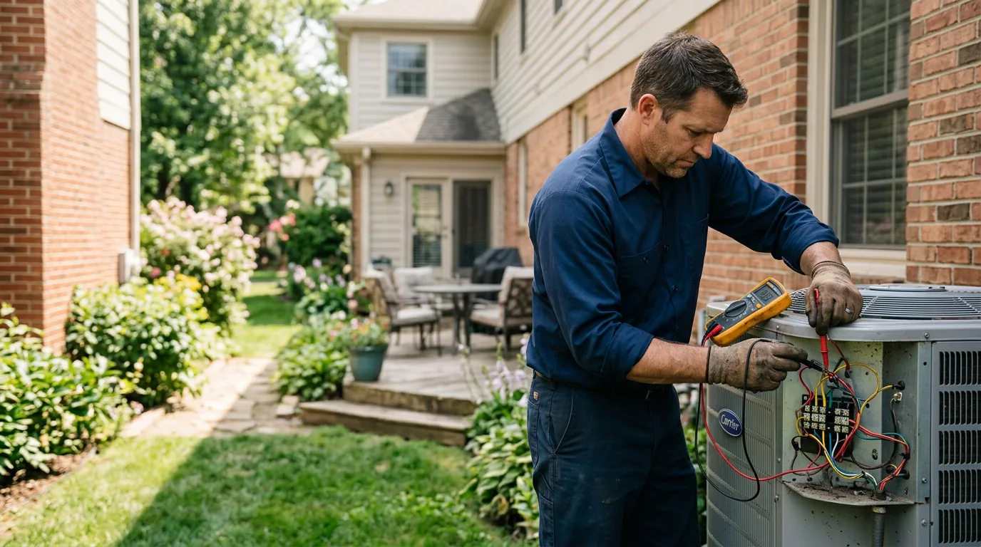 HVAC technician working near Colrain, MA